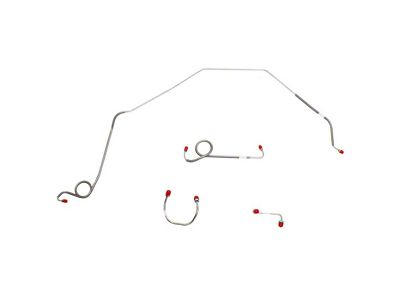 Fine Lines Front Brake Line Kit; Stainless (1969 Camaro w/ 4-Wheel Power Disc Brakes)