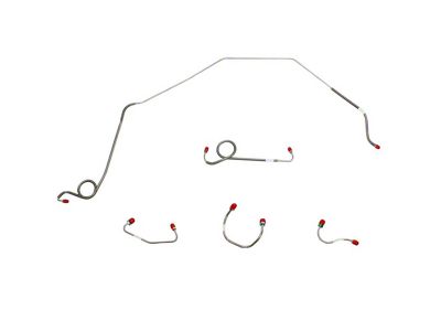 Fine Lines Front Brake Line Kit; Steel (1969 Camaro w/ Power Disc Brakes)