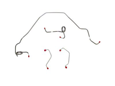 Fine Lines Front Brake Line Kit; Steel (1981 Camaro w/ Power Disc Brakes)