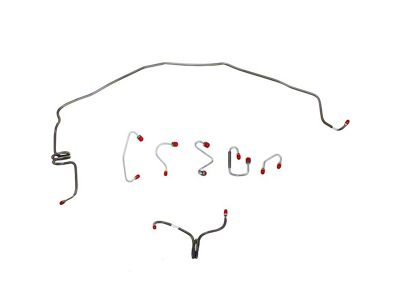 Fine Lines Front Brake Line Kit without Armor on Proportioning Valve Line; Stainless (1970 Camaro w/ Power Disc Brakes)