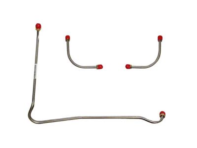 Fine Lines Fuel Pump to Carburetor Fuel Line; Stainless (67-68 Big Block V8 Camaro w/ Y-Block Carburetor)