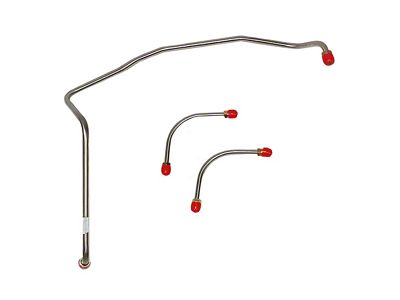 Fine Lines Fuel Pump to Carburetor Fuel Line; Stainless (1969 Big Block V8 Camaro w/ Y-Block Carburetor)