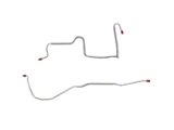 Fine Lines Rear Brake Line Kit with Passenger Side Hose; Stainless (84-88 Camaro w/ Rear Disc Brakes)
