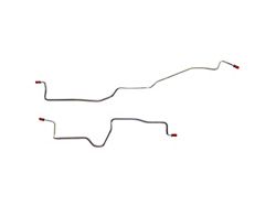 Fine Lines Rear Brake Line Kit; Stainless (84-92 Camaro w/ 10-Bolt Axle & Rear Drum Brakes)