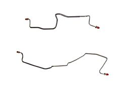 Fine Lines Rear Brake Line Kit; Stainless (86-89 Camaro w/ 9-Bolt Axle & Rear Drum Brakes)
