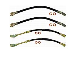 Fine Lines Complete Brake Hose Kit; Rubber (84-87 Corvette C4)