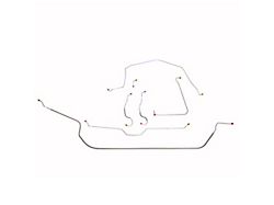 Fine Lines Complete Brake Line Kit with 1/4-Inch Front Driver Side Line; Steel (Late 65-66 Corvette C2 w/o Power Brakes)
