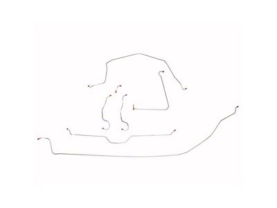Fine Lines Complete Brake Line Kit; Stainless (1965 Corvette C2 w/o Power Brakes)