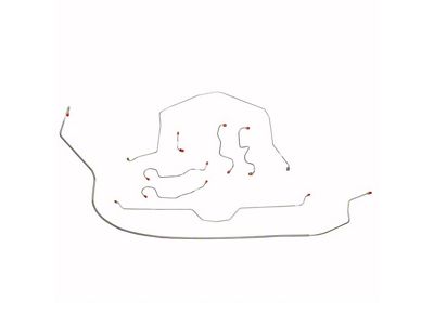 Fine Lines Complete Brake Line Kit; Steel (1969 Corvette C3 w/ Power Brakes)