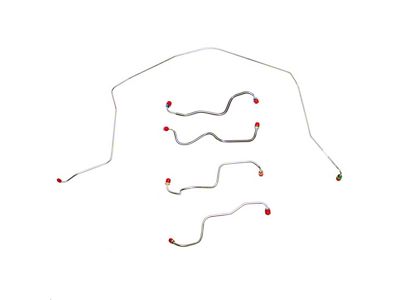 Fine Lines Front Brake Line Kit; Stainless (1969 Corvette C3 w/ Power Brakes)