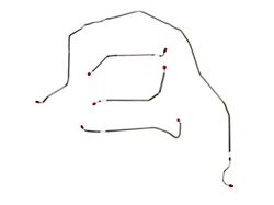 Fine Lines Front Brake Line Kit; Stainless (74-82 Corvette C3 w/o Power Brakes)