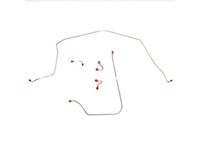 Fine Lines Front Brake Line Kit; Steel (1968 Corvette C3 w/o Power Brakes)