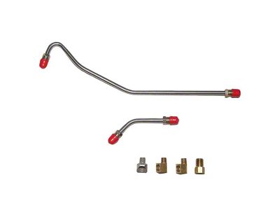 Fine Lines Fuel Pump to Carburetor Fuel Line; 2-Pieces; Stainless (1963 327 V8 Corvette C2 w/ Factory Performance Carburetor)