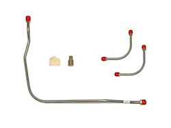 Fine Lines Fuel Pump to Carburetor Fuel Line; 3-Pieces; Stainless (1966 Big Block V8 Corvette C2)