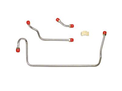 Fine Lines Fuel Pump to Carburetor Fuel Line; 3-Pieces; Stainless (71-72 454 LS6 V8 Corvette C3)
