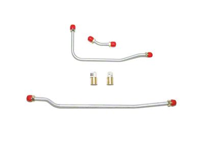 Fine Lines Fuel Pump to Carburetor Fuel Line; 3-Pieces; Steel (1965 Big Block V8 Corvette C2)
