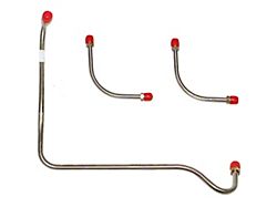 Fine Lines Fuel Pump to Carburetor Fuel Line; 3-Pieces; Steel (70-72 350 LT1 V8 Corvette C3)