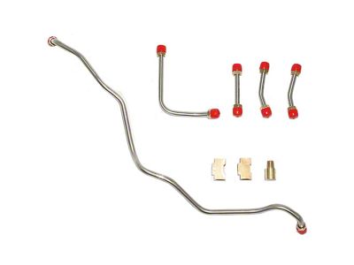 Fine Lines Fuel Pump to Carburetor Fuel Line; Stainless (1967 Big Block V8 Corvette C2 w/ Three 2-Barrel Carburetor)