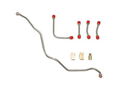 Fine Lines Fuel Pump to Carburetor Fuel Line; Steel (1967 Big Block V8 Corvette C2 w/ Three 2-Barrel Carburetor)