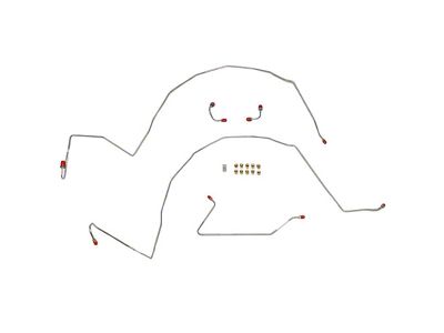 Fine Lines Front Brake Line Kit; Steel (55-57 Bel Air w/ Front Disc Brakes & Power Brakes)