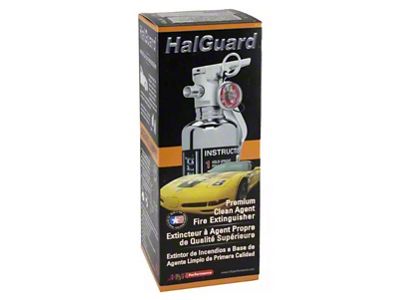 Fire Extinguisher, H3R Halguard Chrome, 1.4 LB