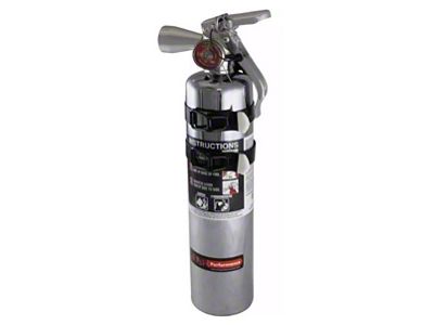 Fire Extinguisher, H3R Halguard Chrome, 2.5 LB