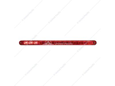 12-Inch 14-LED Sequential Light Bar with Bezel; Red LED/Red Lens (Universal; Some Adaptation May Be Required)