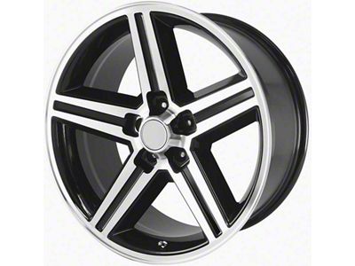1985 IROC Replica Gloss Black Machined Wheel; 20x8; 0mm Offset (82-92 Firebird)