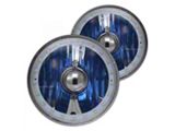 Redline Lumtronix 5-3/4-Inch Round Elite Diamond Multi-Color Halo Headlights with Blue Halogen Bulbs; Chrome Housing; Clear Lens 