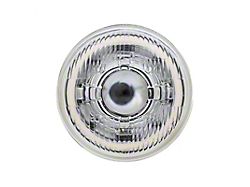 5.75-Inch High/Low Beam LED Headlight with HDR Switchback Halo with Original Glass; Chrome Housing; Clear Lens (Universal; Some Adaptation May Be Required)