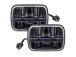 5x7 LED Headlights; Chrome Housing; Clear Lens (82-90 Firebird)