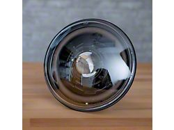 7-Inch LED Headlight with Smoked HDR Halo; Black Housing; Clear Lens (Universal; Some Adaptation May Be Required)