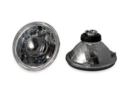 Firebird - 7 Inch Round Projector Headlights, Chrome, 1970-1976