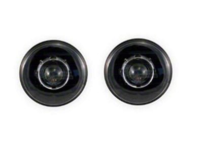 Firebird - 7 Inch Round Projector Headlights With 64mm Projector, Black, 1970-1976