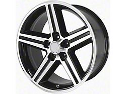 IROC Replica Gloss Black Machined Wheel; 16x8; 0mm Offset (70-81 Firebird)