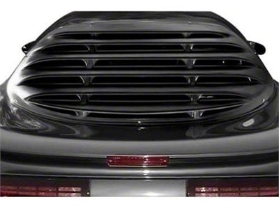 ABS Rear Window Louvers; Textured Black (93-02 Firebird Coupe)