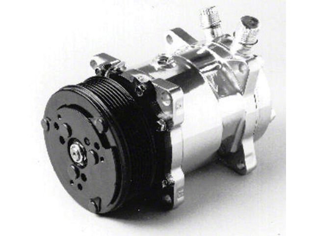 Firebird Air Conditioning Compressor, Chrome, Sanden 508/134A, 1967-1981