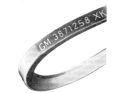 Firebird Alternator Belt, V8, Without Power Steering AndWithout A.I.R., Date Code 3-Q-66, 1967