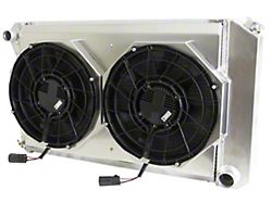 Aluminum Radiator and Brushless Cooling Fan Kit; 2.75-Inch Core (70-81 V8 Firebird w/ Automatic Transmission)
