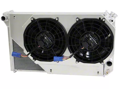 Aluminum Radiator and Brushless Cooling Fan Kit; 2.75-Inch Core (82-92 Firebird w/ Manual Transmission)