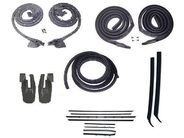 Firebird Coupe Body Weatherstrip Kit, With Replacement Window Felt, For Cars With Standard Or Deluxe Interior, 1968-1969