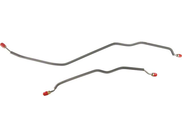 Firebird Brake Line Set, Rear Axle, Stainless Steel, Multi-Leaf Spring, 2-Piece, Disc Conversion, 1969