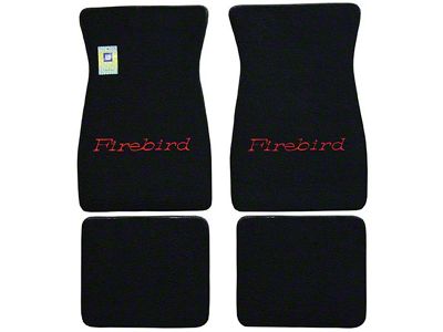 Firebird Carpet Floor Mat Set, Embroidered, 1967-1973