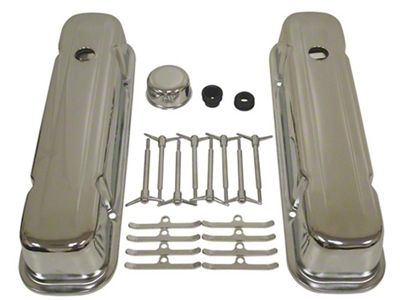 Valve Cover Kit, Chrome, 1967-1977