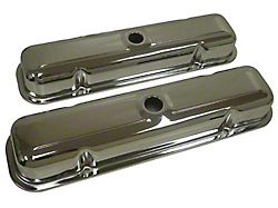 Chrome Valve Covers, V8, Smooth, Unbaffled (67-78 Firebird)