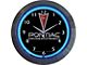 Firebird Clock, Blue Neon, Pontiac Driving Excitement With Arrowhead Design