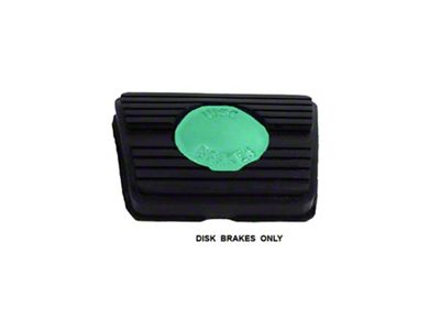 Clutch or Brake Pedal Pad with Stainless Steel Center (67-69 Firebird w/ Disc Brakes)