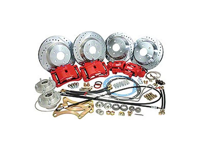 Firebird Complete Front And Rear Big Brake Kit, For Stock Spindles, Plain Calipers, 1967