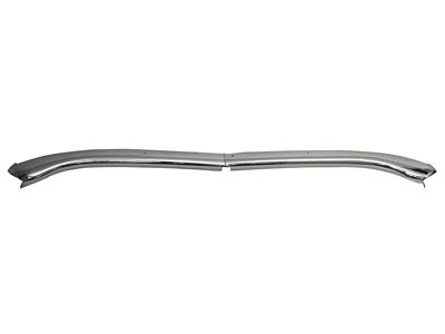 Convertible Header Molding; Polished Chrome (1967 Firebird Convertible)