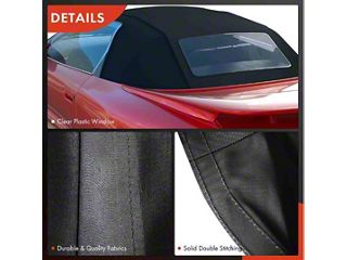 Black Vinyl Convertible Top With Heated Glass Window For Chevy Camaro 94-02